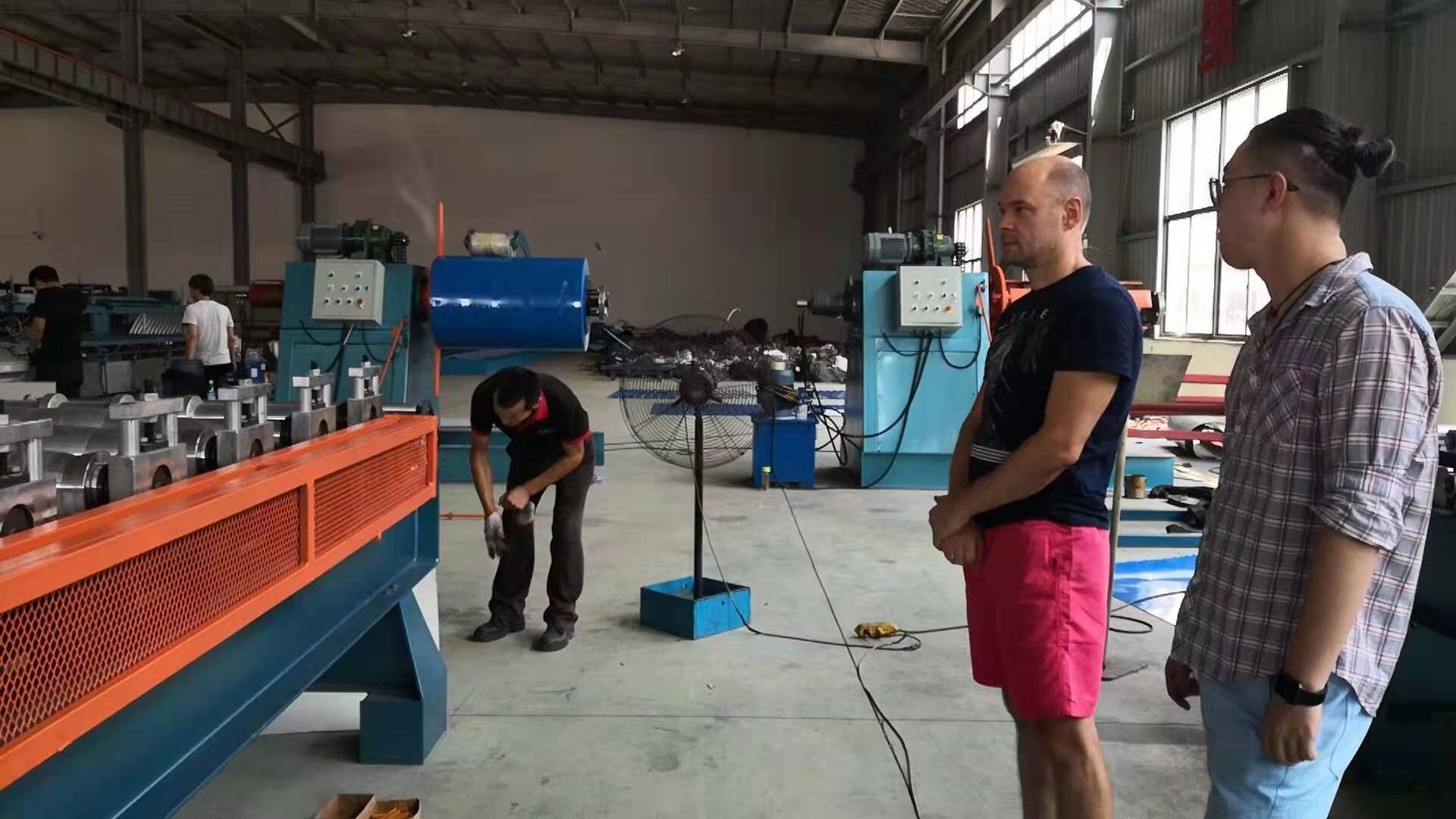 Belarus client inspect roll forming machine